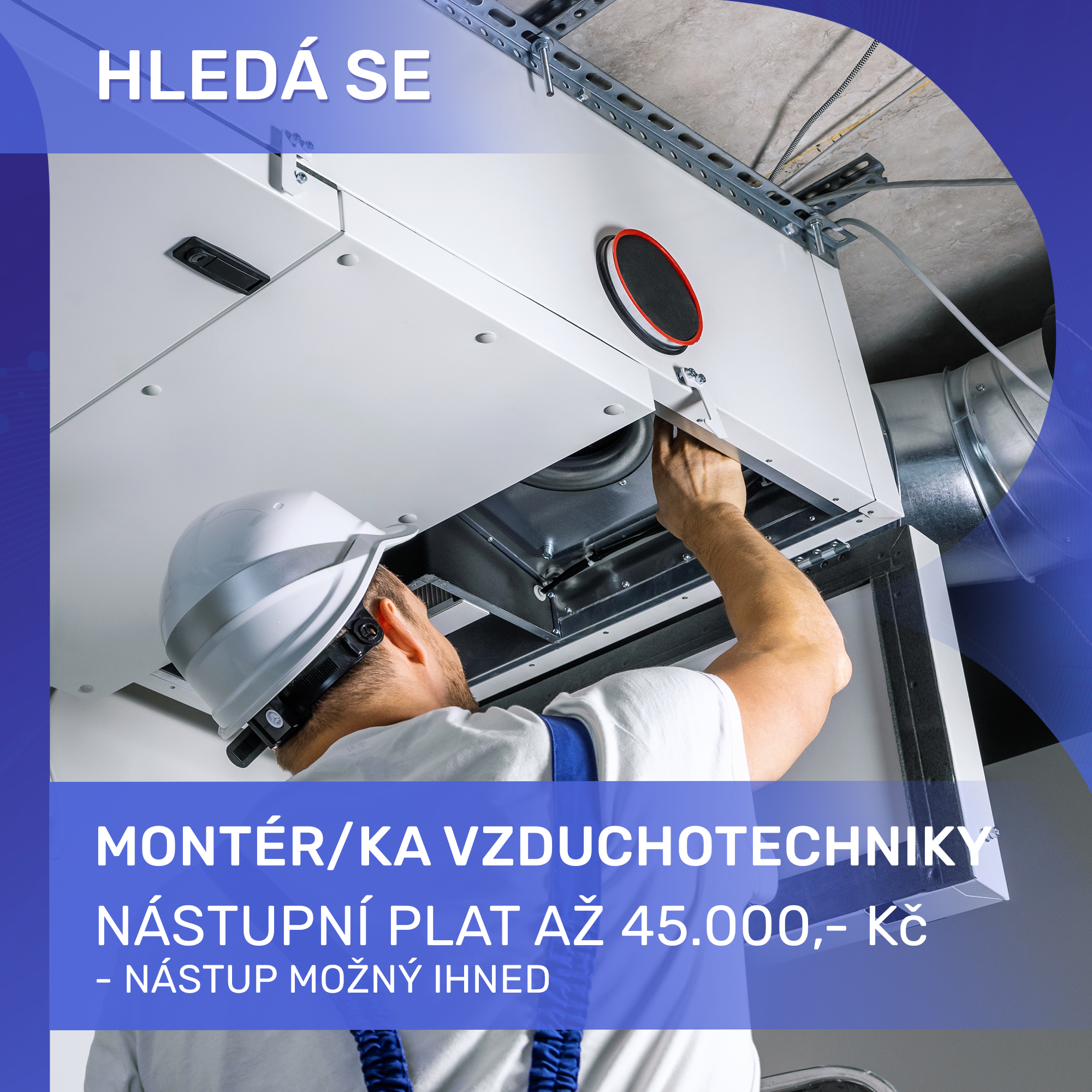 Montér/ka vzduchotechniky - oblast Žatec a Praha
